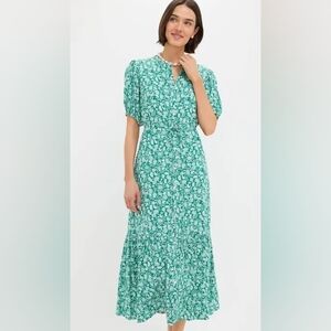 NWT: Tuckernuck Hyacinth House Frannie Dress Green Micro Floral